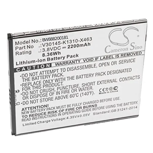 vhbw Akku kompatibel mit Gigaset GS170, GS160 Handy Smartphone Telefon (2200 mAh, 3,8 V, Li-Ion)