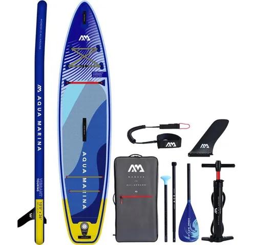 Aqua Marina SUP für Kinder Vibrant Touring 10.0 - Aufblasbares Paddelboard - Entdecke das Aqua Marina Vibrant Touring 10'0 für Kinder! Leicht, stabil und ideal für Touren. Mit innovativer Drop-Stitch-Technologie und praktischem Zubehör für unvergessliche Abenteuer auf dem Wasser.
