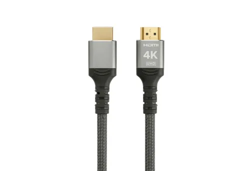 ProfiPatch ProfiPatch HDMI Kabel 4K60Hz UHD 2m grau Goldkontakt Textil HDMI-Kabel