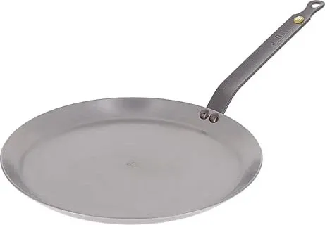 de Buyer Runde Crepespfanne Mineral B Element 26 cm - Pfannen für perfekte Crêpes, 26 cm Durchmesser, ideal zum leichten Wenden und Falten, entwickelt eine natürliche Antihaft-Oberfläche mit jedem Gebrauch.