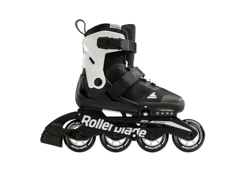 Rollerblade Microblade Inline Skates für Kinder - Verstellbare Skates in 4 Größen, ideal für Anfänger. Einfaches Push-Button System für sicheren Halt und schnelle Fortschritte in Stabilität und Balance.