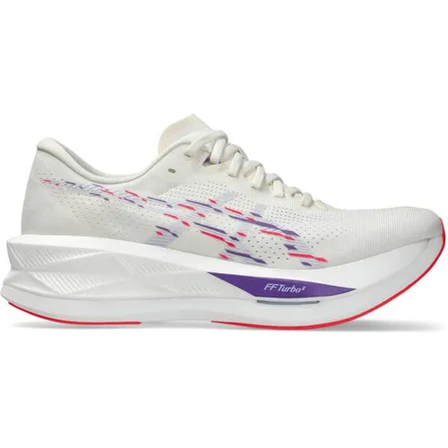 asics SONICBLAST Laufschuhe Herren CREAM/BLUE FADE 46,5 - Laufschuhe für Herren mit FF BLAST™ MAX Dämpfung und ASTROPLATE™ für optimalen Vortrieb – perfekt für Tempotraining und schnelle Läufe.