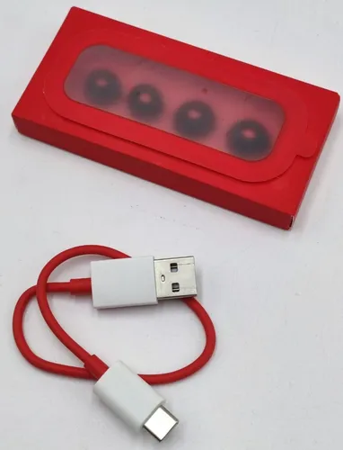 OnePlus Buds Pro Ersatz Ladekabel und Ohrstöpsel Set Schwarz Original