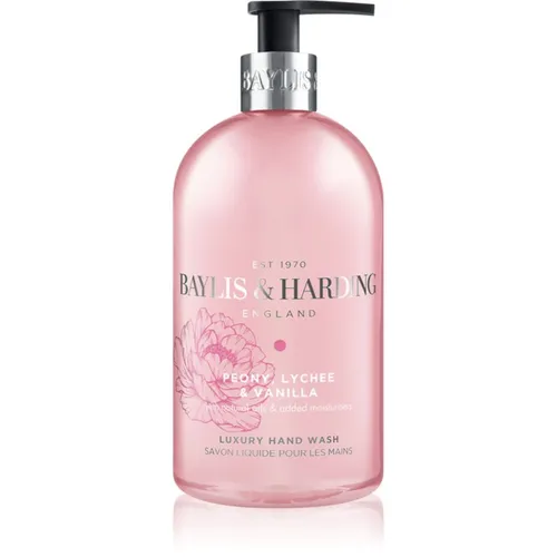 Baylis & Harding Peony, Lychee & Vanilla flüssige Seife für die Hände mit feuchtigkeitsspendender Wirkung 500 ml