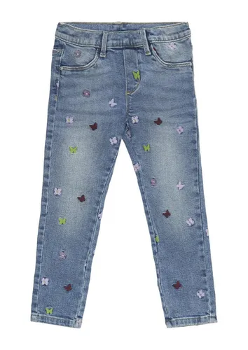 s.Oliver Mädchen Jeans Treggings - Hellblau mit Stickerei - Mädchen-Jeanshosen mit mittelhohem Bund und elastischem Skinny Leg, aus Baumwollstretch für optimalen Komfort und einen stylishen Look.