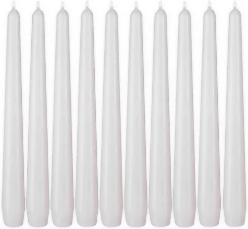 BRUBAKER Spitzkerze Premium Kerzen Set - bis zu 7,5 Stunden Brenndauer pro Kerze (Leuchterkerzen, 10-tlg., Halterkerzen Deko), 24 cm Tafelkerzen für Kerzenständer und Kronleuchter