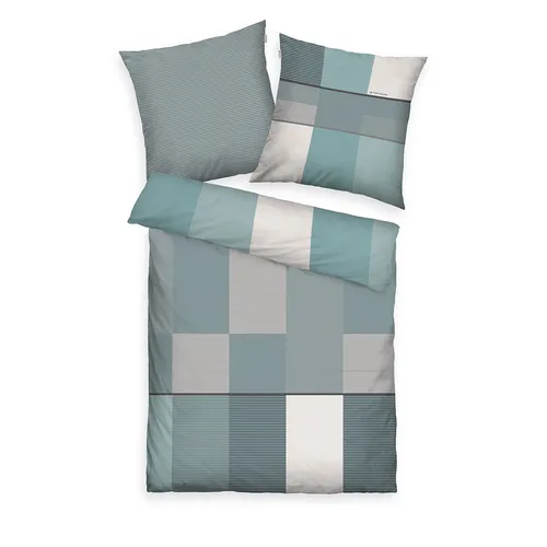 TOM TAILOR Satin Bettwäsche in blau von Tom Tailor