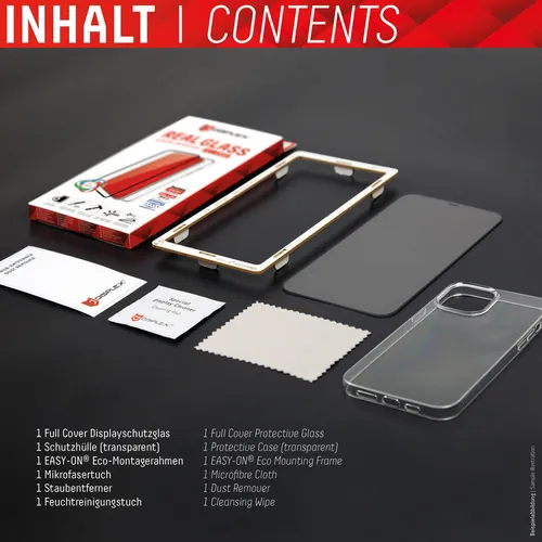 Displex Panzerglas + Case für Samsung Galaxy S22 Ultra - Eco-Montagerahmen - Full Cover - Samsung - Galaxy S22 Ultra - Schlagfest - Kratzresistent - Staubresistent - Transparent - 1 Stück(e) (01583)