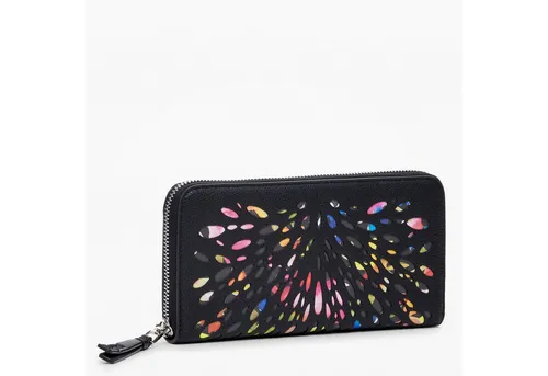 Desigual Damen PU Long Bi-Fold Wallet, Schwarz von Desigual