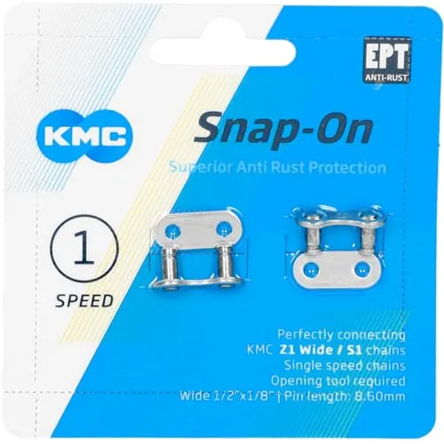 KMC Unisex's S1 Snap on Link Wide, Silber, CSOWEPT00