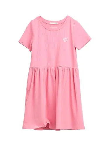 TOM TAILOR Kinder Midi-Kleid mit Print in Sunrise Pink in pink von Tom Tailor