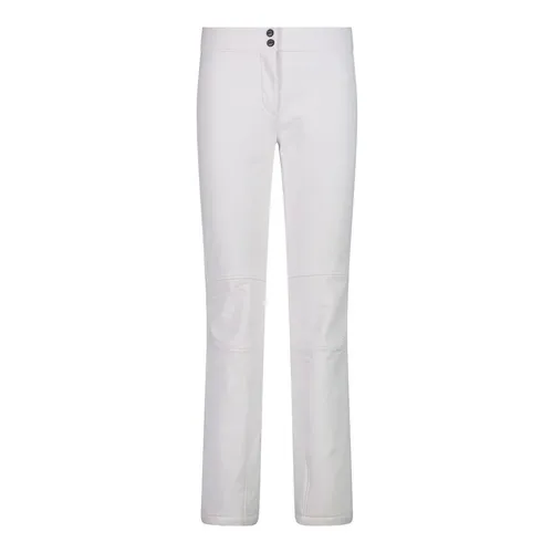 CMP Damenhose mit innenliegender Gamasche, Weiß, M - Skihosen, die Komfort und hervorragende Leistung beim Skifahren bieten, mit wasserdichter Clima Protect-Technologie und elastischem, rutschfestem Silikoneinsatz für perfekten Sitz.