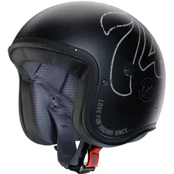 Caberg Freeride X 74 Jethelm, schwarz-grau, Größe M für Männer - Motorradhelm mit kratzfestem Visier für erweiterten Schutz und Micro-Metric-Helmverschluss, ideal für sichere Fahrten.