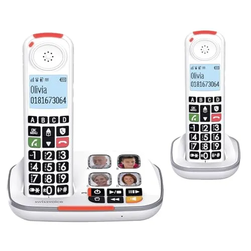 SWISSVOICE Combo+dect Xtra 2355 Duo - Festnetztelefon Set, hochwertige Klangqualität und benutzerfreundliche Bedienung