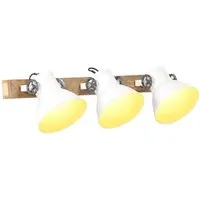Industriestil Wandlampe Weiß 65x25cm E27 von vidaXL - Lampen im industriellen Design, ideal für stilvolle Innenräume. Mit robustem Eisen und massiven Mangoholz-Elementen für einen einzigartigen Look.