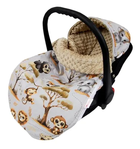 BabyLux Fußsack 90cm für Babyschale & Kinderwagen - Fußsack für Kinderwagen, ideal für Frühling, Sommer & Herbst. Warm & weich, schützt Ihr Baby vor Kälte mit Reißverschlüssen für vielseitige Nutzung.