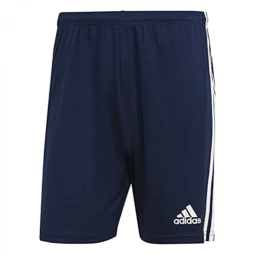 adidas Herren Squadra 21 Shorts in Team Navy / White, Größe S - Sportliche Shorts aus 100 % recyceltem Polyester, mit elastischem Bund und Kordelzug für optimalen Tragekomfort beim Training oder Freizeit.