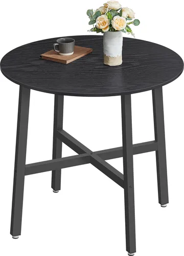 VASAGLE Runder Esstisch 80 cm, Industrie-Design von VASAGLE
