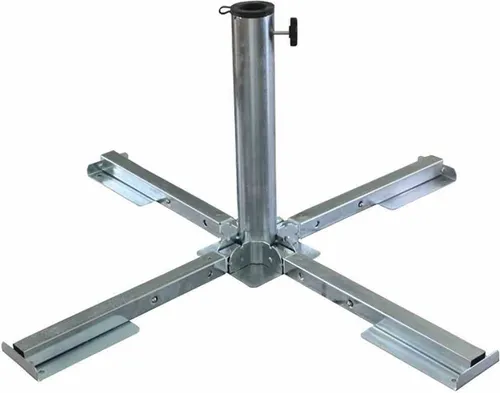 Schirmständer-Platte >Klappständer< in silber, Stahl