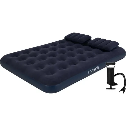 Avenli Luftbett, Blau, 137x191 cm – Komfortable Luftmatratze für 2 Personen - Luftmatratzen für Camping und Gäste – Genießen Sie erholsame Nächte mit der stabilen Coil-Beam Konstruktion und der wasserabweisenden Oberfläche.