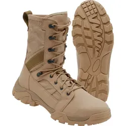 Brandit Defense Boots camel Gr. 39 - Leichte Militärstiefel - Herren Militär- & Einsatzstiefel mit atmungsaktivem Microfibre, 9-Fachschnürung und stoßdämpfender Gummi-Außensohle für optimalen Komfort und Sicherheit.