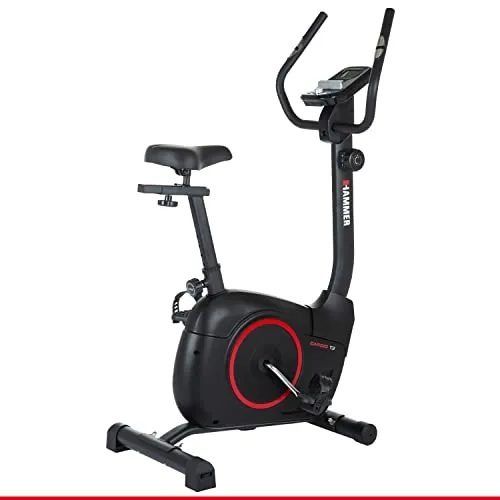 Hammer Heimtrainer Cardio T3 - Fahrradergometer mit 8 Widerstandsstufen, ideal für effektives Training zu Hause. Pulsmessung und zahlreiche Trainingsdaten helfen, Ihre Fitnessziele zu erreichen.