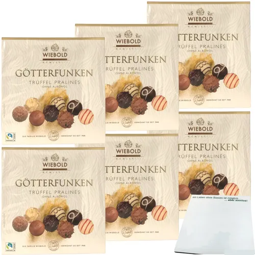 Produktbild Wiebold Götterfunken Trüffelpralinen ohne Alkohol 6er Pack