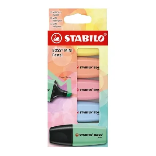 Stabilo BOSS mini Textmarker pastell 5er