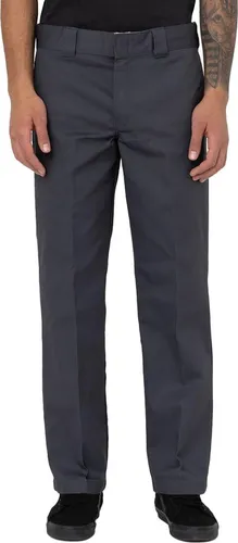 Dickies Men's 873 Slim Straight Arbeitshose, Kohlengrau, 32 - Wanderhosen aus recyceltem Poly-Cotton-Twill mit faltenfreiem, langlebigem Stoff. Ideal für Outdoor-Aktivitäten mit praktischen Taschen für Essentials.