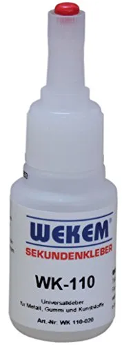 Wekem WK-110-020 Sekundenkleber universal 20 g, farblos klar