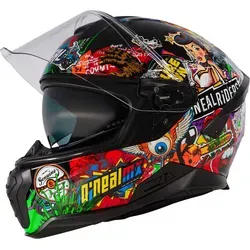ONeal Challenger Crank Integralhelm - Schwarz/Rot/Grün/Gelb - XXL - Motorradhelm mit Vollvisier, Pinlock®-kompatibel und integrierter Sonnenblende für optimalen Schutz und Komfort auf jeder Strecke.
