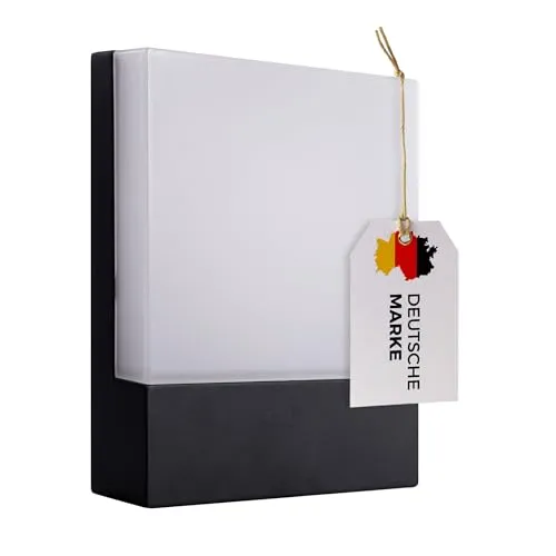 max K O M F O R T LED Außenwandleuchte 12W IP54 Anthrazit - Lampen – Flache Wandlampe mit 1200 lm für stilvolle und sichere Ausleuchtung von Eingangsbereichen und Terrassen, ideal für geschützte Außenbereiche