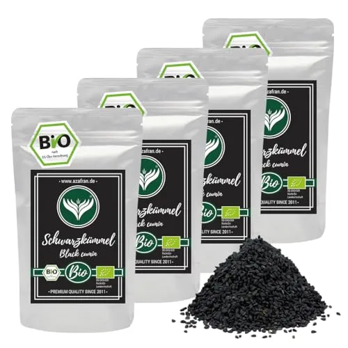 Azafran BIO Schwarzkümmel Samen ganz Original Ägyptisch nigella sativa 1kg