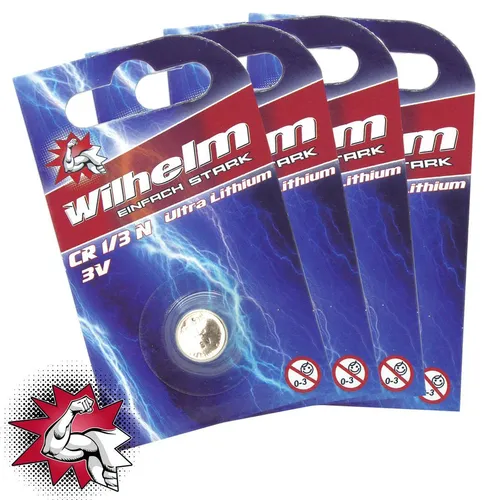 WILHELM 1/3N 3V Photo Lithium CR1/3N DL1/3N Blister 4 x