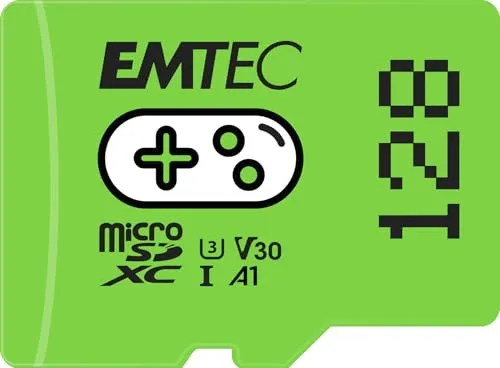 Emtec Gaming ECMSDM128GXCU3G MicroSD-Karte 128 GB Schreibgeschwindigkeit 95 MB/s Lesegeschwindigkeit 100 MB/s Grün