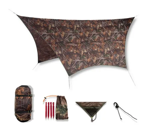 Amazonas Tarp-Zelt Ultra-Light Traveller Forest - Hängematten & Hängestühle, leichtes Regendach für Hängematten mit nur 0,65 kg, ideal für Outdoor-Abenteuer.