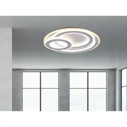 Trio Leuchten LED-Deckenleuchte Mita, Weiß, Metall - Moderne Innenbeleuchtung für Esstische, energieeffiziente LED-Technologie und elegantes Design in Weiß.