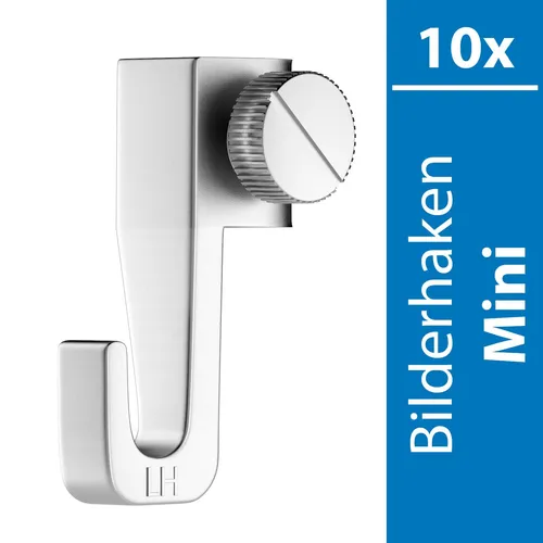 Bilderhaken Mini - 10 Stück - Bilderschienen Galerieschienen Zubehör
