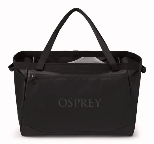 Osprey Transporter Gear Tote 60 - Robuste Reisetasche in Raven Black - Outdoor Reisetaschen und Reisegepäck mit 60 Litern Volumen, wasserfestem und strapazierfähigem Material sowie durchdachten Details für effiziente Organisation unterwegs.