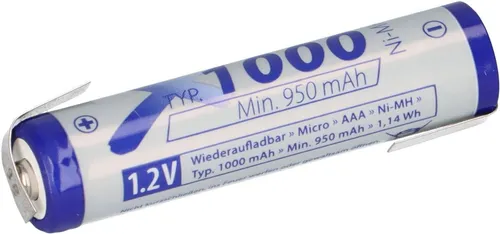 XCell XCell AAA Micro Akku Ni-MH 1,2V 1000 mAh Z Lötfahne Akku
