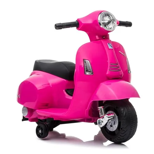 TURBO CHALLENGE - Vespa Gts - Elektrischer Transporter - 119153 - Roller - Rosa - Fahrbereit - Max. 25 kg - Kunststoff - Wiederaufladbare Batterien - Ab 24 Monaten