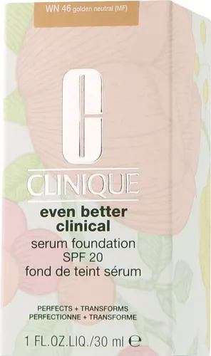 Clinique Even Better Clinical Serum Foundation SPF 20 - Farbton WN 46 Golden Neutral - Make-up Foundation mit pflegenden Eigenschaften und Lichtschutzfaktor 20, ideal für einen strahlenden Teint und langanhaltende Feuchtigkeit.