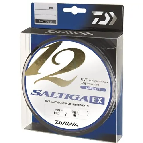 Daiwa Saltiga 12 Braid ExSi, 300 meter, 0.18mm, 16.2kg/36lbs, Multicolor, 12696-318