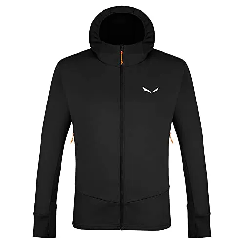 Salewa Puez Polarlite Hooded Herren Fleecejacke - Schwarz - M - Funktionsjacke aus warmem Polarlite-Material, ideal für Outdoor-Aktivitäten bei kaltem Wetter.