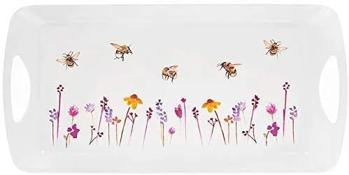 Jennifer Rose Busy Bees Sandwich-Tablett aus Melamin, mittelgroß, 40 x 19,5 cm