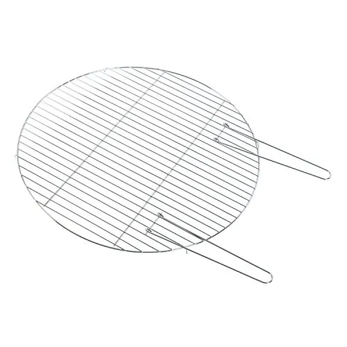 HOMESCAPES Abnehmbarer Grillrost mit Handgriffen, für Feuerschalen, 60cm Durchmesser