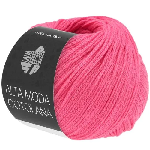 LANA GROSSA Alta Moda Cotolana | Edles Kettengarn aus 45% Schurwolle (Merino superwash), 45% Pima Baumwolle & 10% Polyamid| 50g Wolle zum Stricken & Häkeln | 150m Garn FB 53
