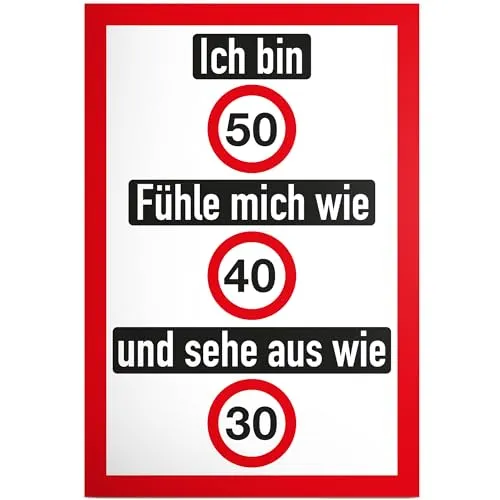 DankeDir! Ich bin 50 Jahre Schild