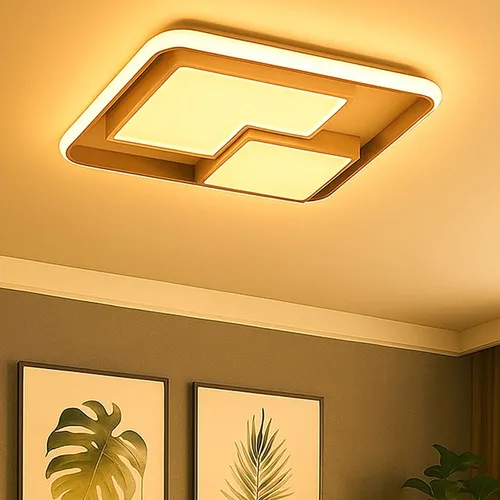 WOFI LED Deckenleuchte dimmbar in Weiß und Grau