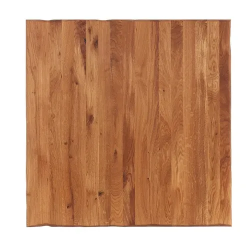 Tischplatte Eiche massiv 80 x 80 cm mit natürlicher Kante